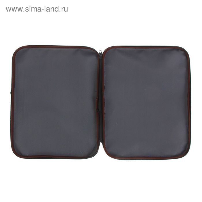 Папка с ручками текстильная А4, 350 х 270 х 20 мм, Calligrata Папка с ручками текстильная А4, 350 х 270 х 20 мм, Calligrata "Офис", нейлон 600D, двуцветный кант, серая