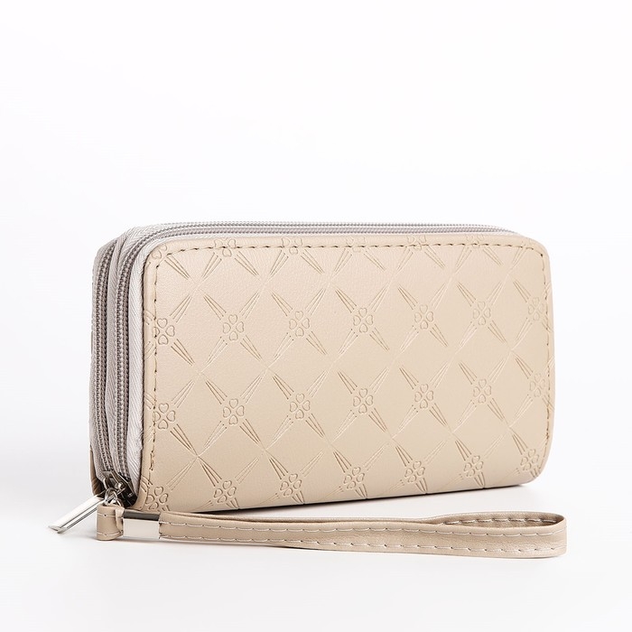 Кошелёк женский на молнии, цвет бежевый Кошелёк женский на молнии, цвет бежевый