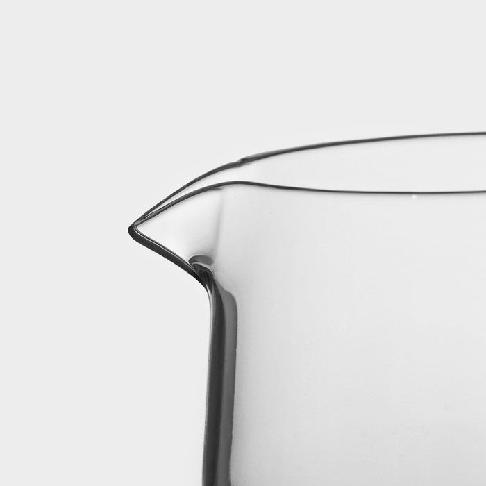 Кувшин для воды стеклянный с металлической крышкой Magistro &laquo;Богема&raquo;, 1 л, 9&times;21 см, с крышкой, цвет крышки серебряный