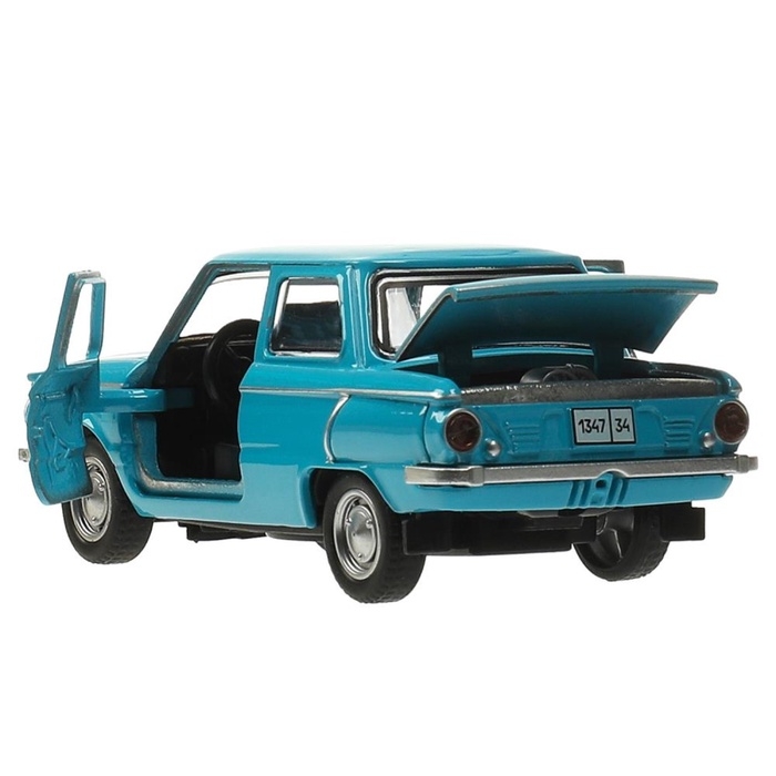 Машинка металлическая «ЗАЗ-968А», ретро - модель «Запорожец», открываются двери, багажник, инерция, 12 см голубой Машинка металлическая «ЗАЗ-968А», ретро - модель «Запорожец», открываются двери, багажник, инерция, 12 см голубой