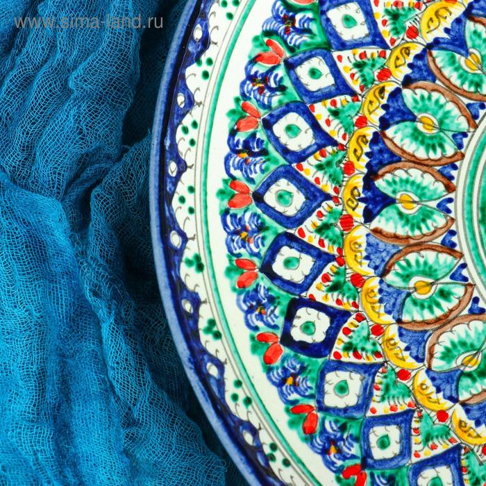 Ляган Риштанская Керамика Ляган Риштанская Керамика "Узоры", 31 см, синий