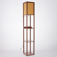 Торшер "Практик" Е27 40Вт 2хUSB коричневый 26х26х159 см