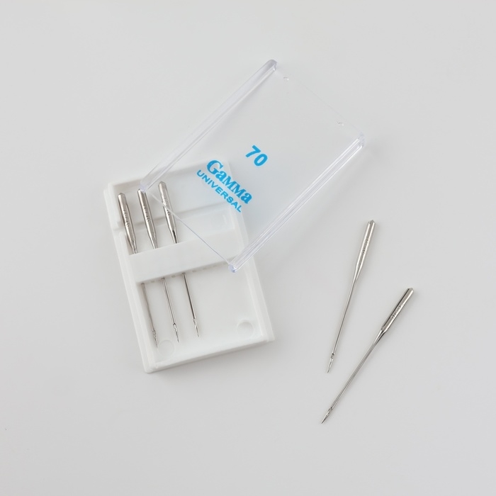 Иглы для бытовых швейных машин, универсальные, №70/10, 5 шт, NU Иглы для бытовых швейных машин, универсальные, №70/10, 5 шт, NU