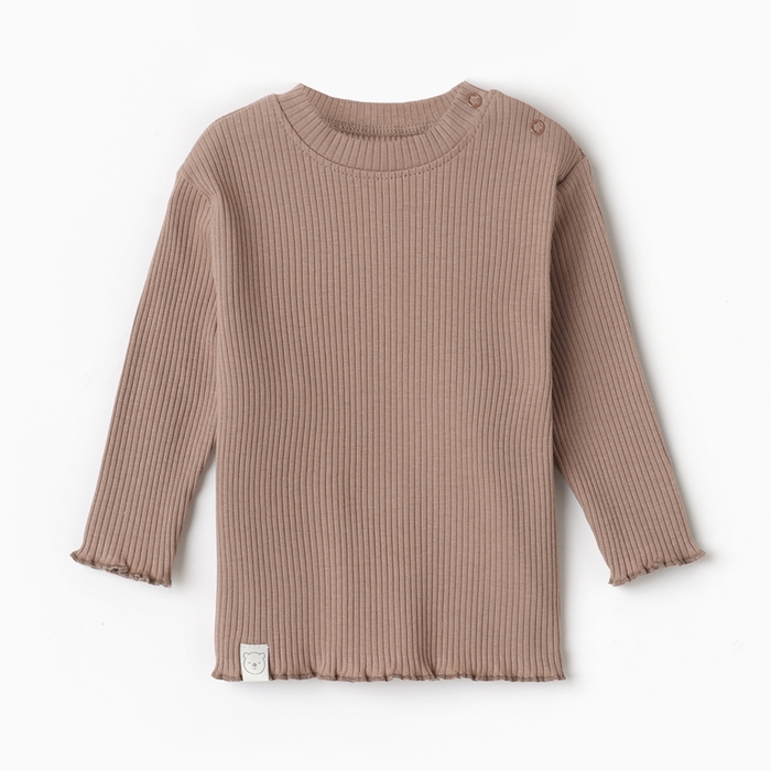 Футболка с дл. рукавом Крошка Я Olives, р. 68-74, коричневый Футболка с дл. рукавом Крошка Я Olives, р. 68-74, коричневый