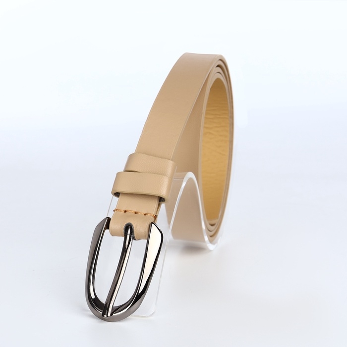 Ремень женский, ширина 1,6 см, пряжка металл, цвет бежевый Ремень женский, ширина 1,6 см, пряжка металл, цвет бежевый