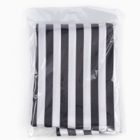 Лоскут атласа, бело-чёрная полоса, 100 &times; 150 см