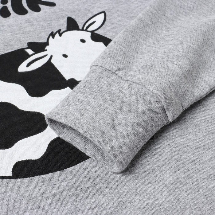 Пижама для девочки, цвет серый, рост 122 см