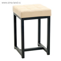 Табурет  "Лофт 4", Черный/молочная рептилия