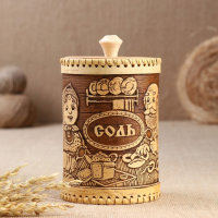 Туес «Дедушка и бабушка», соль,10х17,5 см, береста Туес «Дедушка и бабушка», соль,10х17,5 см, береста