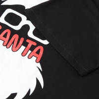 Футболка мужская НГ "Santa", цвет чёрный, р-р 48