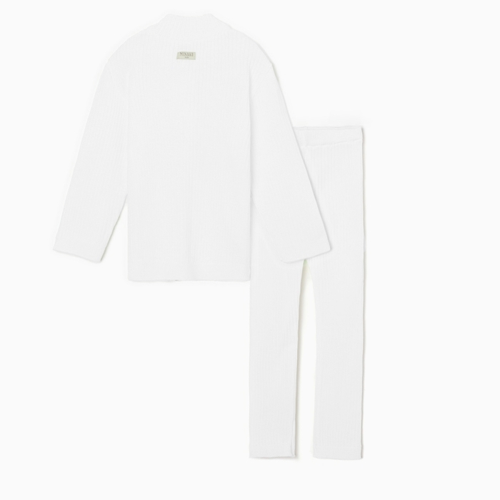 Костюм (кофта и брюки) детский MINAKU, цвет белый, рост 140 см