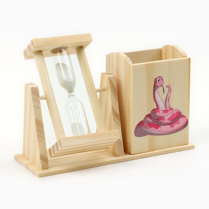 Песочные часы &mdash; органайзер  "Змейка" для канцелярии, 13.5 х 9.5 х 5 см