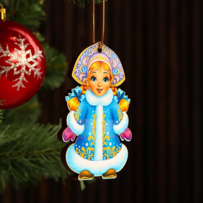 Игрушка на ёлку "Снегурочка", 9,5х7см