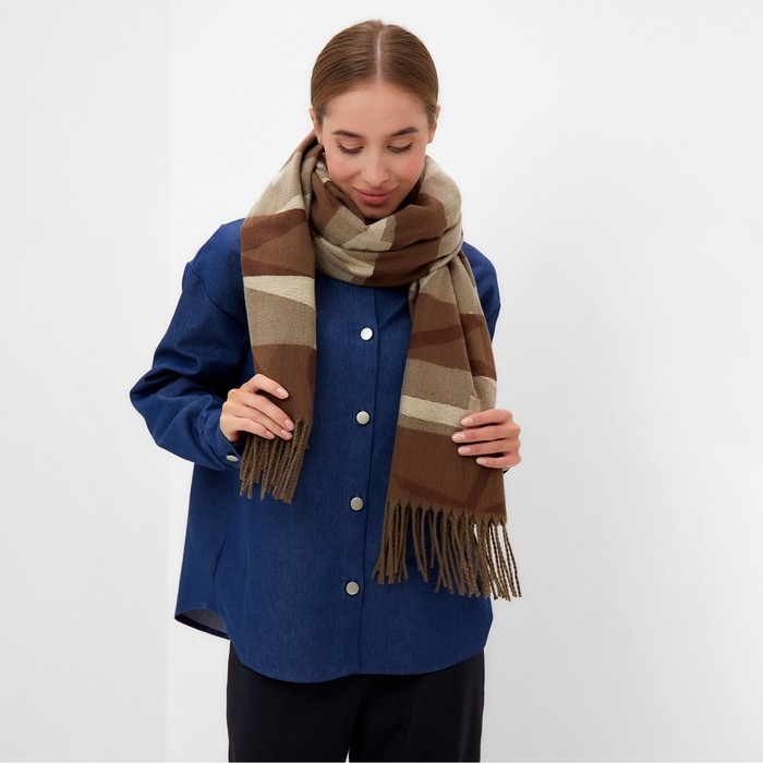 Шарф зимний объемный с кистями MINAKU 65*180 + 10 см Шарф зимний объемный с кистями MINAKU 65*180 + 10 см
