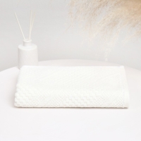 Полотенце махровое &laquo;Узор&raquo;, цвет белый, 70х130 см, хлопок, 450г/м