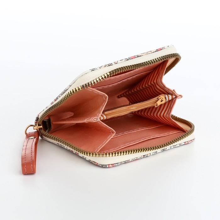 Кошелёк женский на молнии, цвет белый Кошелёк женский на молнии, цвет белый