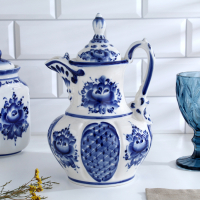 Кувшин &laquo;Восточный&raquo;, 15х18х27 см, 1,76 л, гжель