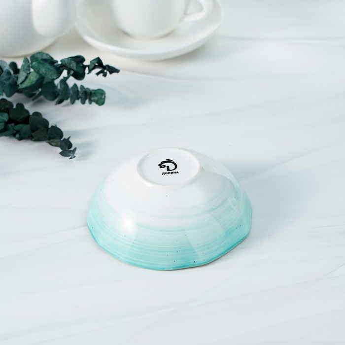 Салатник фарфоровый Доляна «Млечный путь», 400 мл, d=13,5 см, цвет бирюзовый Салатник фарфоровый Доляна «Млечный путь», 400 мл, d=13,5 см, цвет бирюзовый