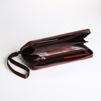 Портмоне-клатч мужской на молнии, цвет рыжий Портмоне-клатч мужской на молнии, цвет рыжий