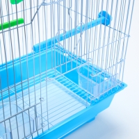 Клетка для птиц укомплектованная Bd-1/4f, 30 х 23 х 39 см, голубая (фасовка 12 шт) Клетка для птиц укомплектованная Bd-1/4f, 30 х 23 х 39 см, голубая (фасовка 12 шт)