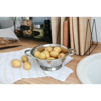 Дуршлаг из нержавеющей стали Доляна &laquo;Индия&raquo;, 1,6 л, d=22 см, на ножке, две ручки