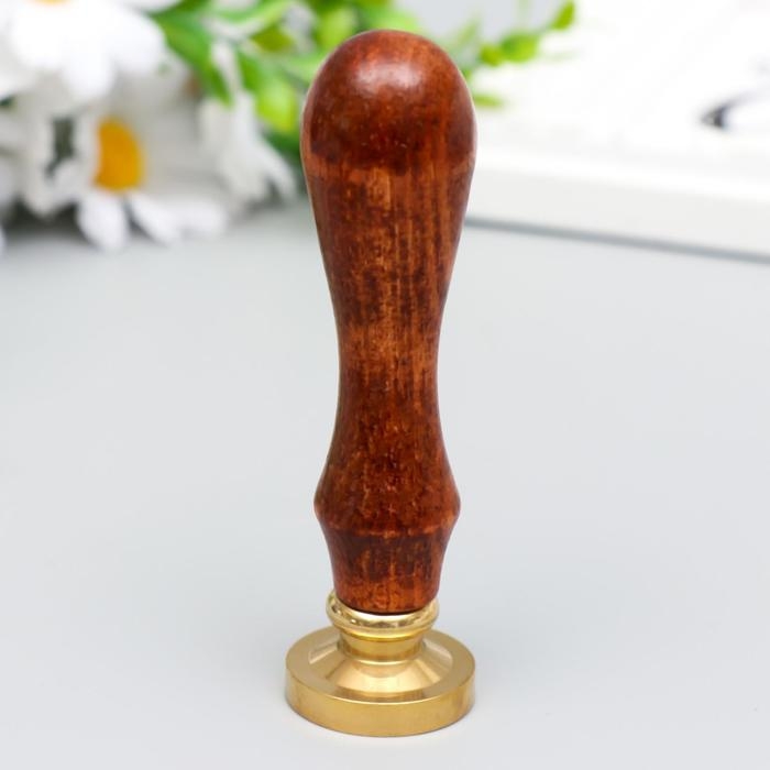 Печать для сургуча с деревянной ручкой Печать для сургуча с деревянной ручкой "Корона с буквой M" 9х2,5х2,5 см