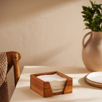 Салфетница из дуба Sima-Land Home, 14,5&times;14,5&times;7 см