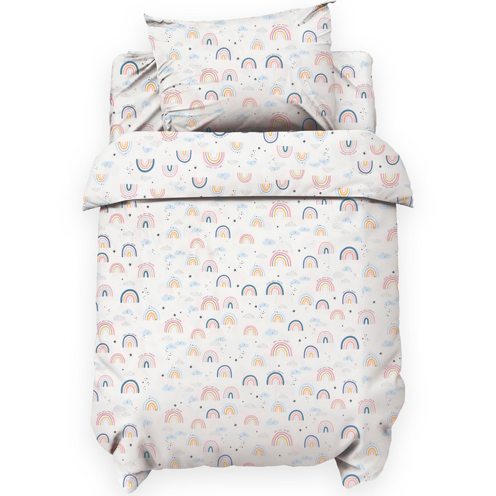 Комплект постельного белья LoveLife Комплект постельного белья LoveLife "Радуга" 112*143 см, 60*120+20 см, 40*60 см, сатин, 100% хлопок
