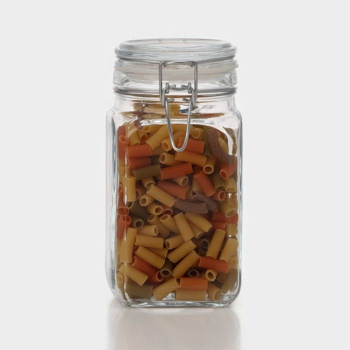 Банка для сыпучих продуктов стеклянная Cremlin 1,3 л, с крышкой