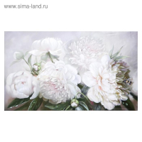 Картина на холсте "Букет пионов" 60х100 см