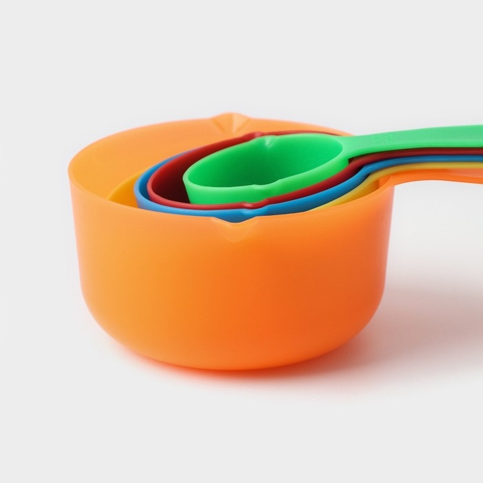 Набор мерных ёмкостей Доляна «Блеск», 5 шт: 30 мл, 60 мл, 80 мл, 125 мл, 250 мл Набор мерных ёмкостей Доляна «Блеск», 5 шт: 30 мл, 60 мл, 80 мл, 125 мл, 250 мл