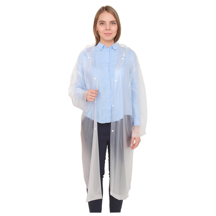 Дождевик - плащ maclay, р. универсальный, цвет белый