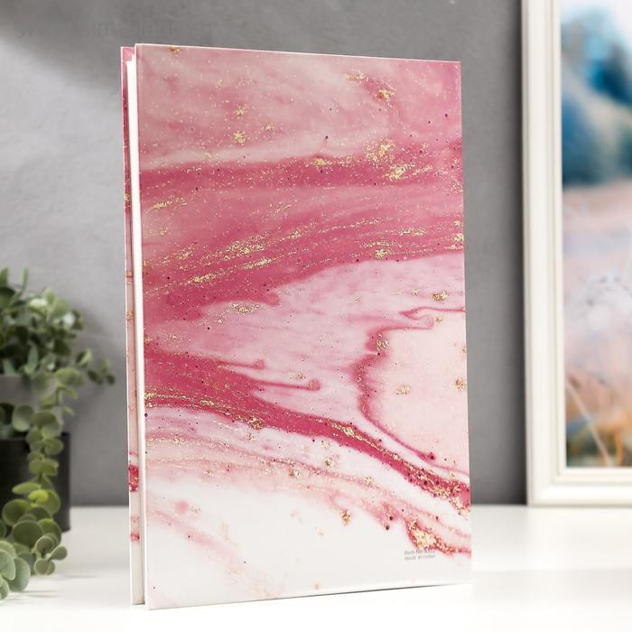 Фотоальбом на 300 фото 10х15 см "Голубой мрамор с золотом" в коробке МИКС 33,5х23х5,5 см