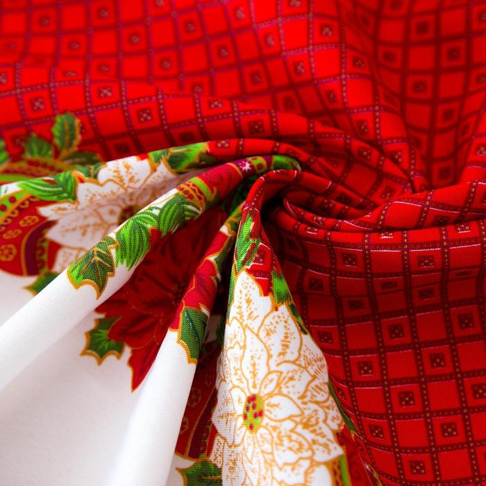 Скатерть новогодняя Доляна "Процветания в Новом году" 145*260 см, 100% п/э