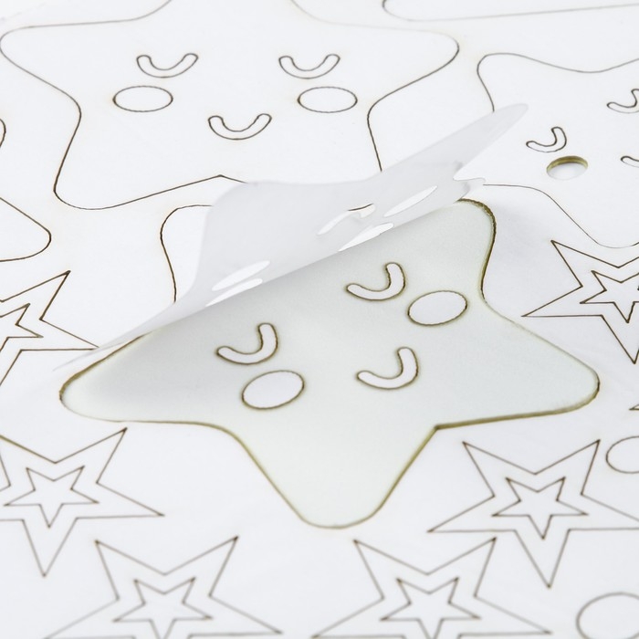 Наклейки интерьерные "Звезды", детские, декор на стену, панно 120 х 57 см