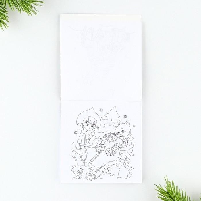 Подарочный набор новогодний, блокнот и восковые мелки &laquo;Время чудес&raquo;