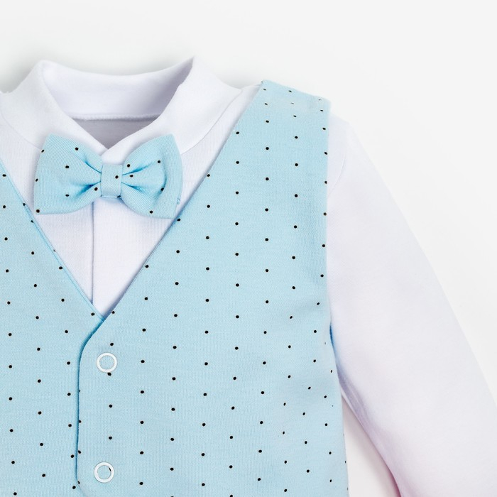 Боди Крошка Я Боди Крошка Я "Костюм", белый/голубой, МИКС, рост 62-68 см