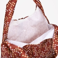 Сумка хозяйственная на кнопке, складная, цвет коричневый Сумка хозяйственная на кнопке, складная, цвет коричневый