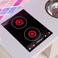 Игровая мебель &laquo;Детская кухня&raquo;, цвет корпуса бело-серый, цвет фасада бело-малиновый, фартук ромб