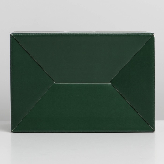 Коробка подарочная складная, упаковка, &laquo;Зелёная&raquo;, 22 х 15 х 10 см