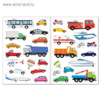 Наклейки многоразовые «Я изучаю транспорт» Наклейки многоразовые «Я изучаю транспорт»