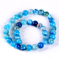 Бусины из натурального камня &laquo;Голубой агат&raquo; набор 36 шт., размер 1 шт. &mdash; 10 мм