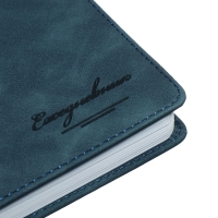 Ежедневник недатированный, А5, 140л, клетка, обл.кожзам, Стиль, темно-серый