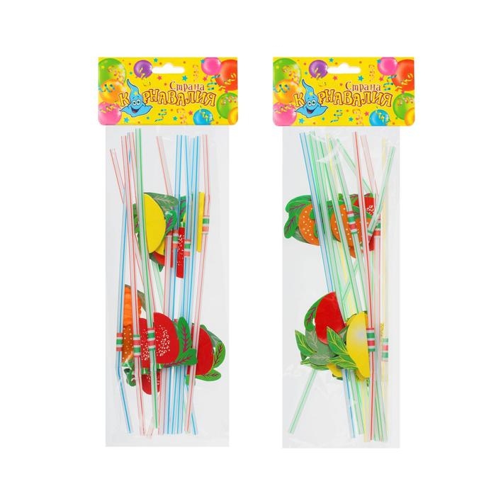 Трубочка для коктейля «Фрукты», набор 12 шт. Трубочка для коктейля «Фрукты», набор 12 шт.