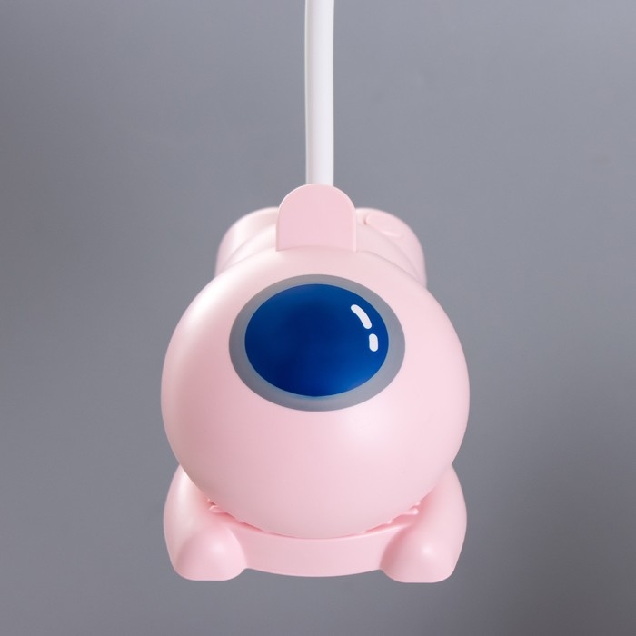 Настольная лампа "Робот" LED 5Вт USB АКБ розовый 11,8х7,8х31 см RISALUX