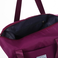 Сумка дорожная 20" на съемных колёсах, отдел на молнии, с увеличением, 3 наружных кармана, держатель для чемодана, цвет фиолетовый Сумка дорожная 20" на съемных колёсах, отдел на молнии, с увеличением, 3 наружных кармана, держатель для чемодана, цвет фиолетовый