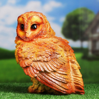 Садовая фигура "Сова" коричневая, 22х24х26см Садовая фигура "Сова" коричневая, 22х24х26см