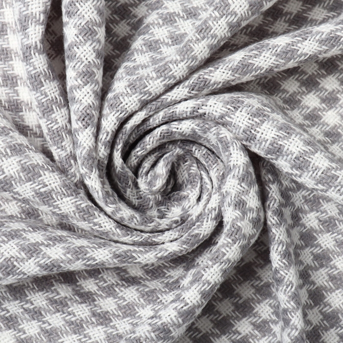 Плед Марокко 140х200см, chanel/бел/сер, хл25%, пан25%, пэ50%