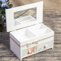 Шкатулка дерево комод "Цветочный" 9,5х19,5х11 см Шкатулка дерево комод "Цветочный" 9,5х19,5х11 см