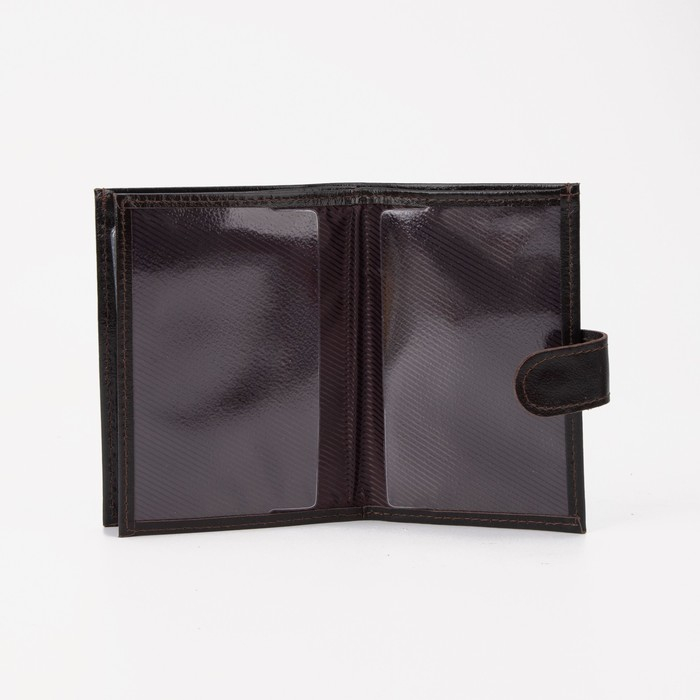 Обложка для автодокументов и паспорта, отдел для купюр, TEXTURA, цвет коричневый